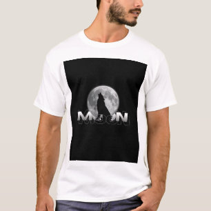 Howling Wolf Moon T-Shirt   Full Moon Wolf Graphic