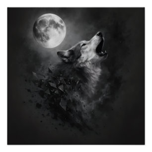 Howling Wolf Moon Wall Art