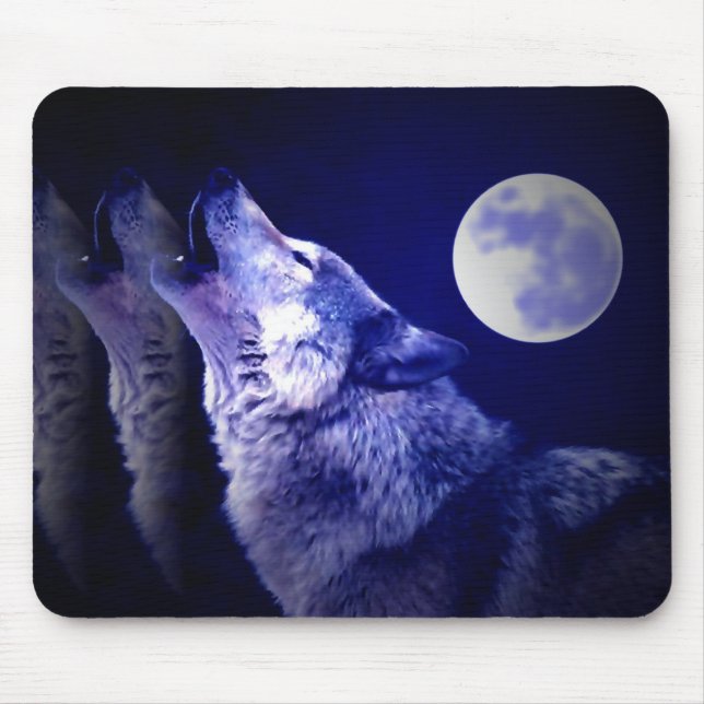 Howling Wolf Mouse Mat (Front)