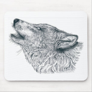 Howling Wolf Mouse Mat