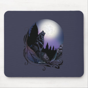 Howling Wolf Mouse Mat