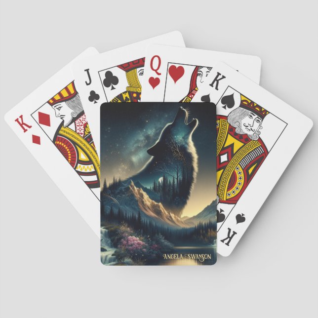 Howling Wolf Playing Cards (Back)