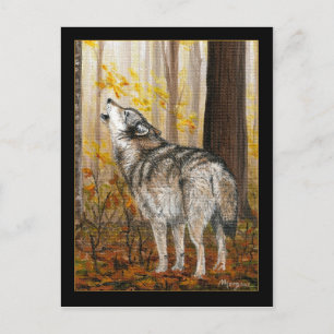 Howling wolf postcard