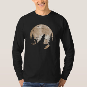 Howling Wolf Predator Forest Animal Full Moon Wolf T-Shirt