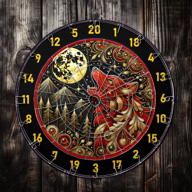 Howling Wolf Represents Wild Freedom And Power Dartboard (Creator Uploaded)