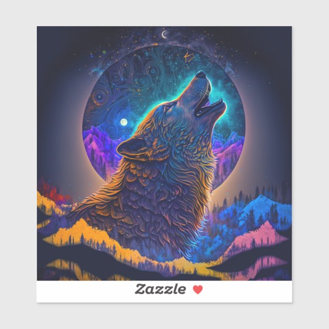 Howling Wolf Surreal Fantasy (Sheet)