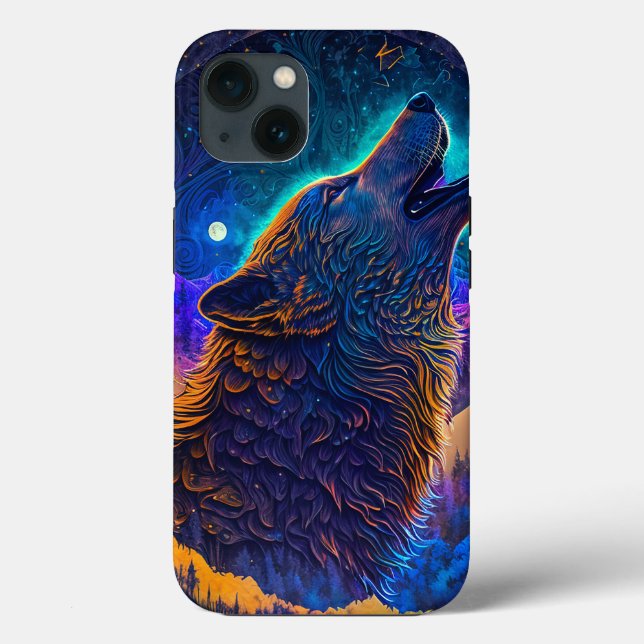 Howling Wolf Surreal Fantasy Case-Mate iPhone Case (Back)