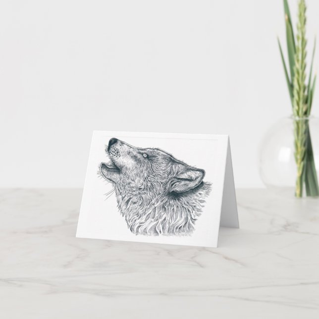 Howling Wolf Thank You Card (Front)