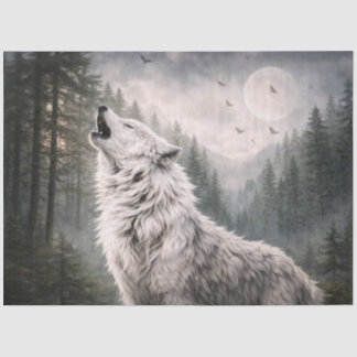 Howling Wolf Tissue Paper
