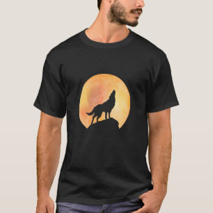Howling Wolf To The Moon Wildlife Animal Wolves T-Shirt