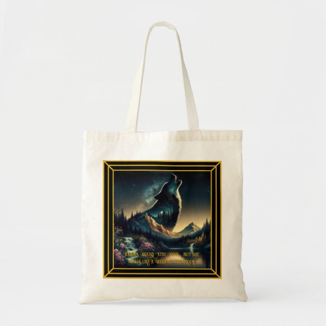 Howling Wolf Tote Bag (Front)