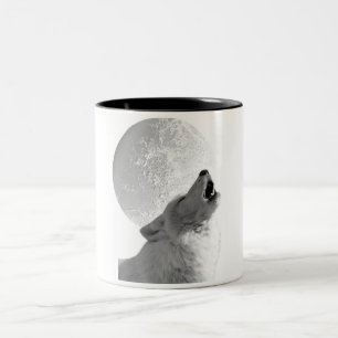 Howling Wolf Two-Tone Coffee Mug