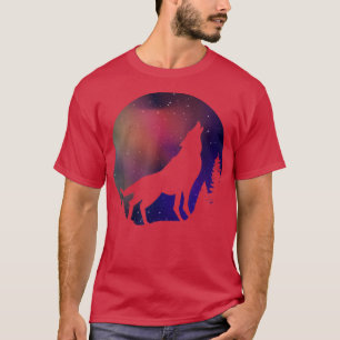 Howling Wolf Werewolf Scary Full Moon Night Sky Wi T-Shirt