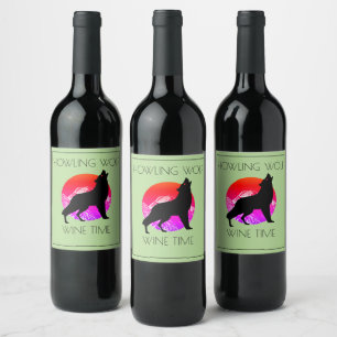Howling Wolf Wine Time Label