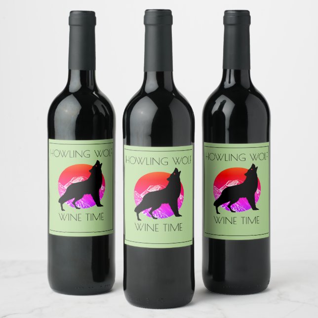 Howling Wolf Wine Time Label (Bottles)