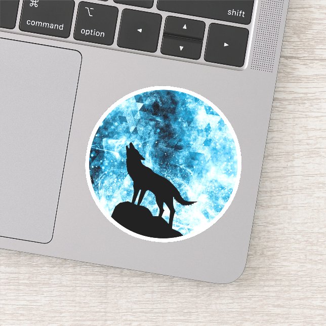 Howling Wolf Winter snowy blue smoke Abstract (Detail)