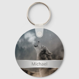 Howling Wolves Key Ring