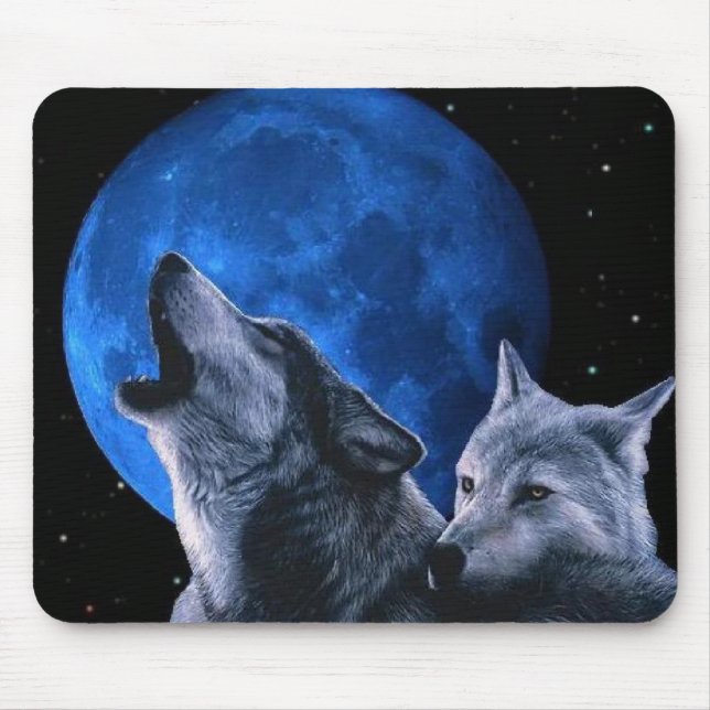 howling wolves mouse mat (Front)