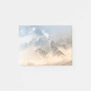 Howling Wolves Nature Photo Post-it Notes