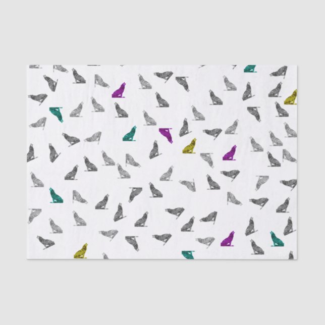 Howling Wolves Tissue Paper (Front)