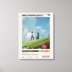 Howl's Moving Castle Movie Poster, Vintage Movie Canvas Print