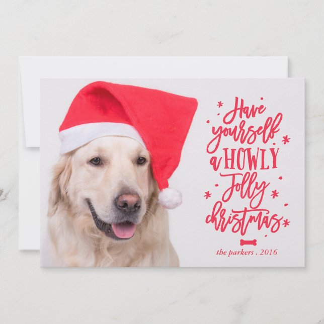 Howly jolly christmas_ Holiday Photo Card (Front)