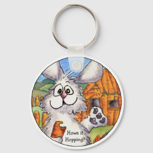 Hows It Hopping Cute Rabbit Keychain