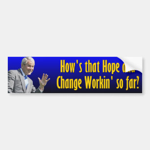How's that Hope & Change working so far? Bumper Sticker