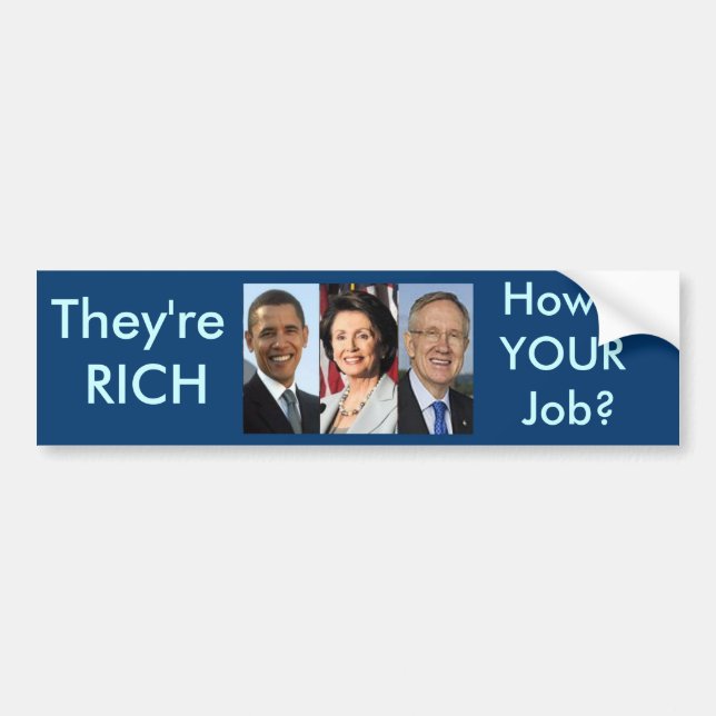 How's your job? bumper sticker (Front)
