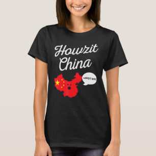 Howzit China Map South Africa   Dad Joke T-Shirt