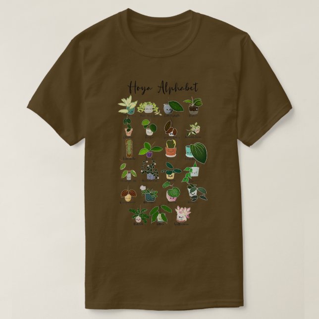 Hoya Alphabet  T-Shirt (Design Front)