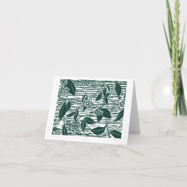 Hoya Woodblock Print Blank Card (Front)