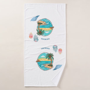 Hoyag Still – The Beach" Premium Bath Towel