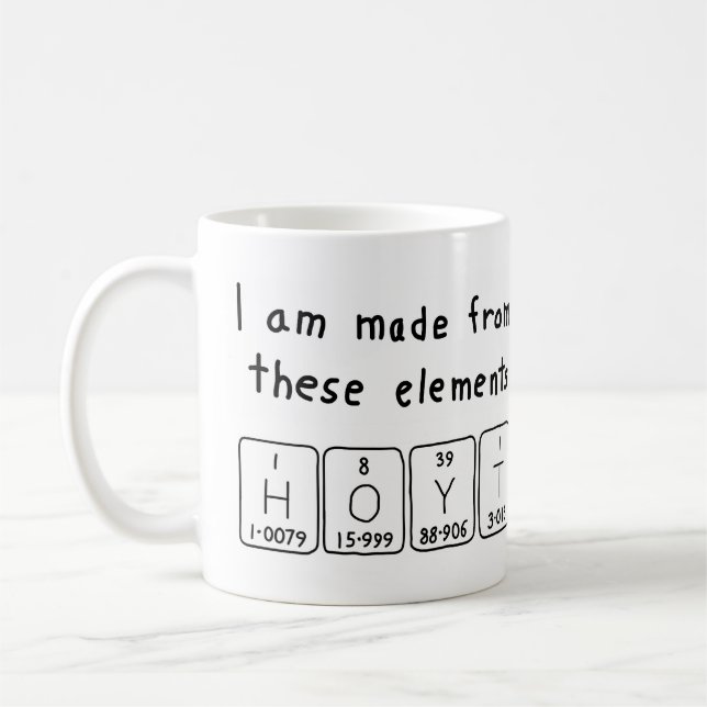 Hoyt periodic table name mug (Left)