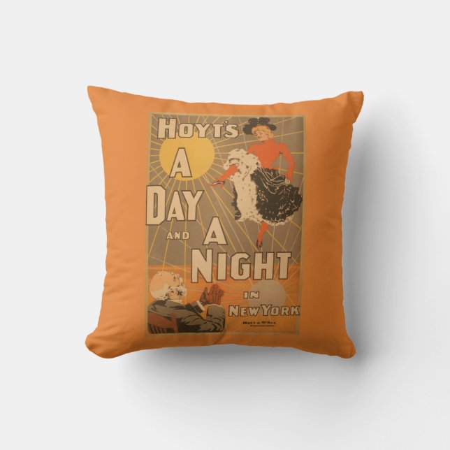 Hoyt's A day and a night in New York City Play Cushion (Front)