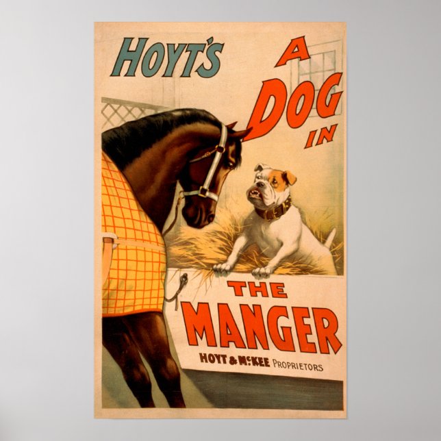 Hoyt's A dog in the Manger Theatre Poster (Front)