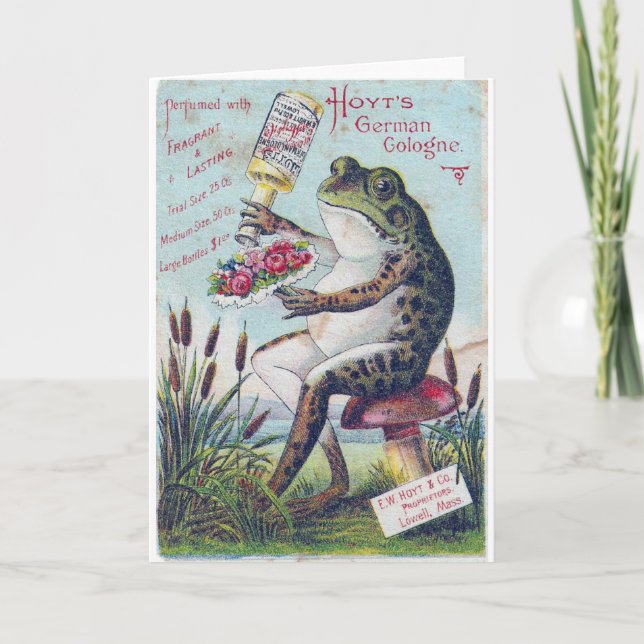 Hoyt's German Cologne Frog Card (Front)