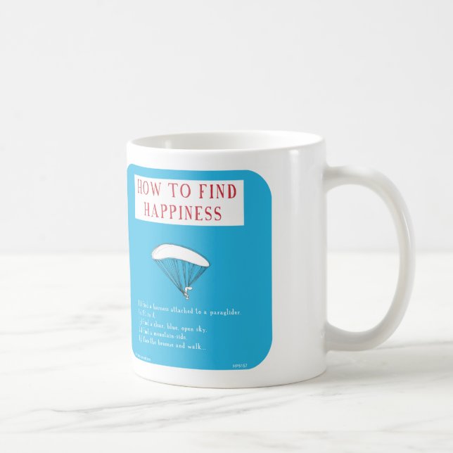 HP5157, paraglide, paragliding, happiness Coffee Mug (Right)