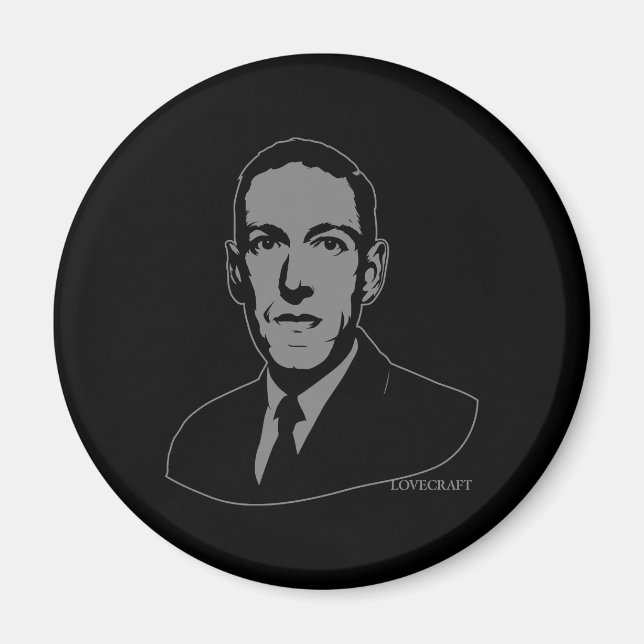 HP Lovecraft Portrait Magnet (Front)