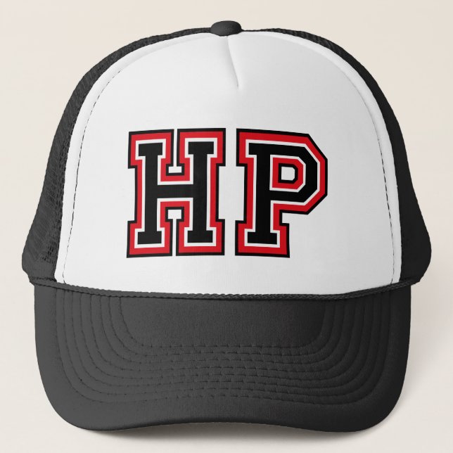'HP' Monogram Trucker Hat (Front)