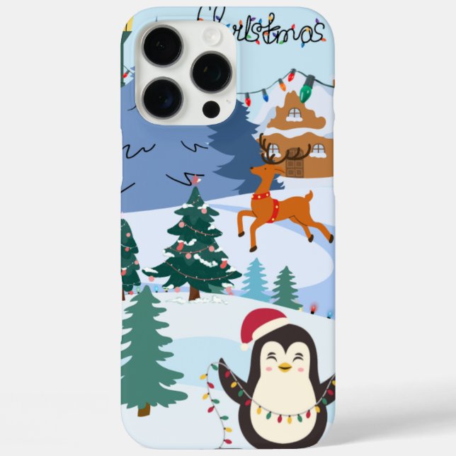 hpenguin lights christmas Case-Mate iPhone case (Back)