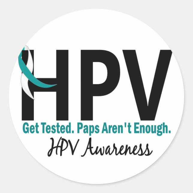 HPV Awareness 4 Classic Round Sticker (Front)
