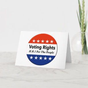 HR1 Voting Rights For The People Act Card