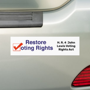HR4 John Lewis Voting Rights Act Bumper Sticker