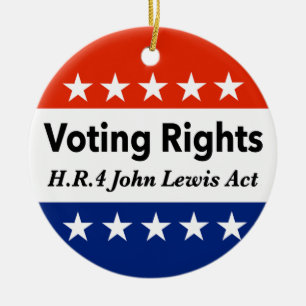 HR4 John Lewis Voting Rights Act Ceramic Tree Decoration