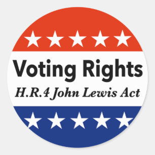 HR4 John Lewis Voting Rights Act Classic Round Sticker