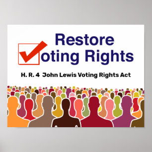 HR4 John Lewis Voting Rights Act Poster