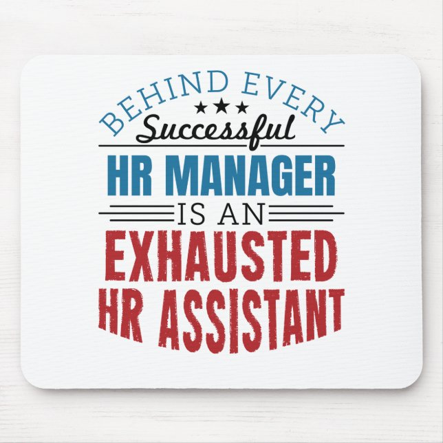 HR Assistant Funny Quote Human Resources Mouse Mat (Front)