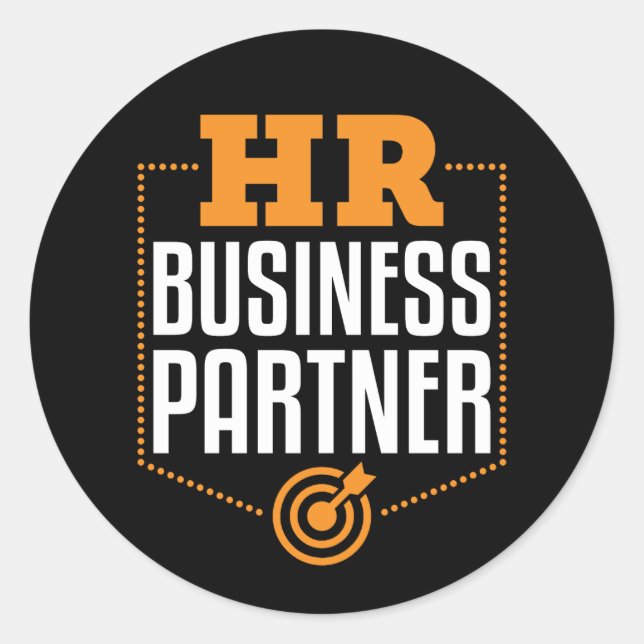 HR Business Partner Human Resources Professional  Classic Round Sticker (Front)