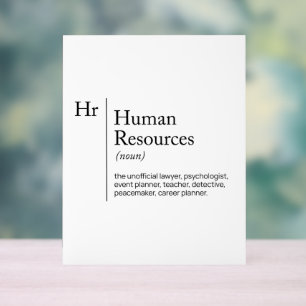 HR Definition dictionnary Acrylic Sign